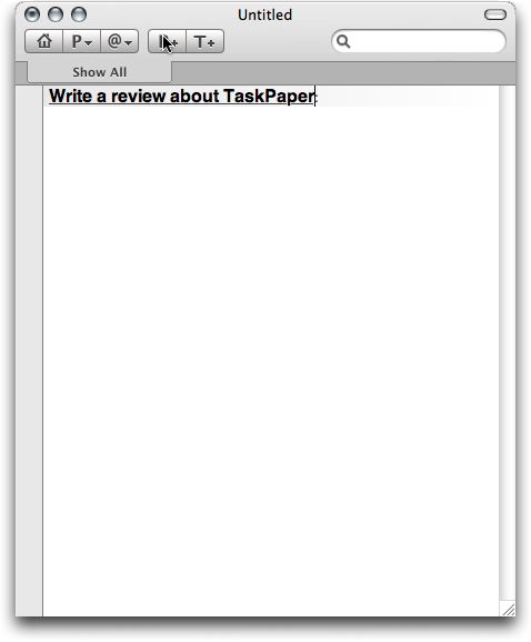 Task Paper create project