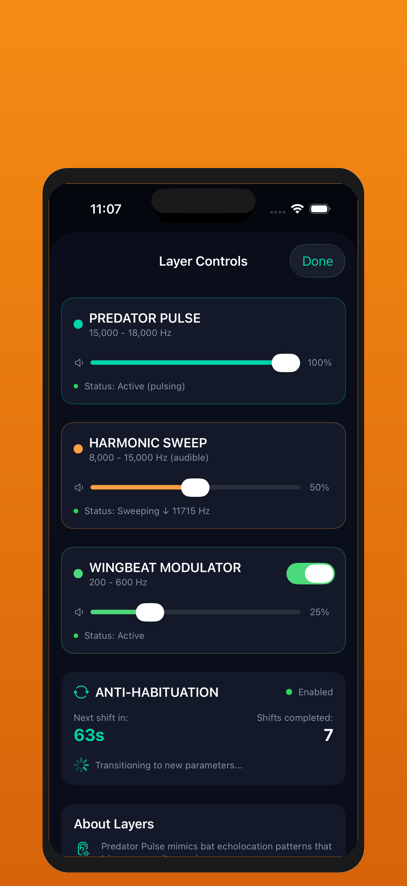 MosquiGo layer controls and presets